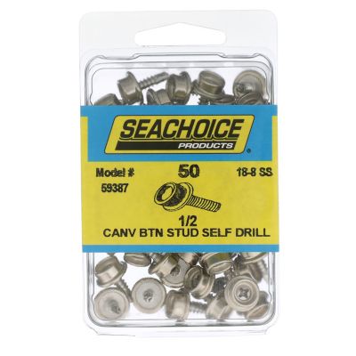 BUTTN STUD SLF DRILL SCRW 1/2 18-8 1/2″  50/PK