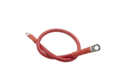BATTERY CABLE 4 AWG RED 2′ TINNED MARINE GRADE BATTERY CABLE ASSEMBLY
