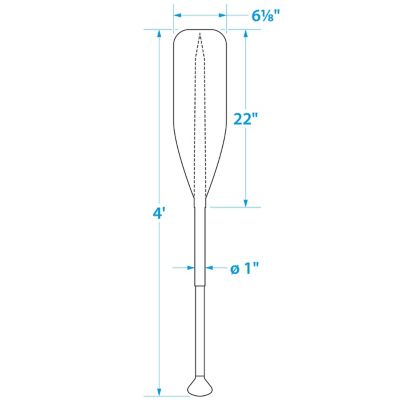 PADDLE SYN. W/ALUM SHAFT-4′