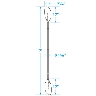 7′ KAYAK PADDLE-CURVED BLADE
