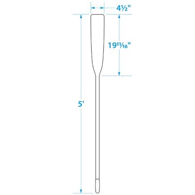 5.0′ WOOD OAR-VARNISHED W/GRIP
