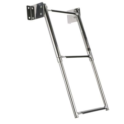 SS TRANSOM MOUNT 3 STEP LADDER