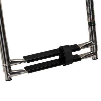 SS TRANSOM MOUNT 3 STEP LADDER