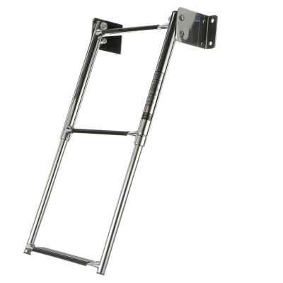 SS TRANSOM MOUNT 3 STEP LADDER