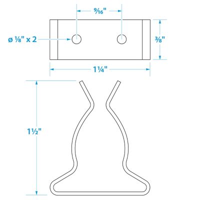 SPRING CLAMP-5/8-1 1/4-SS 2/PK