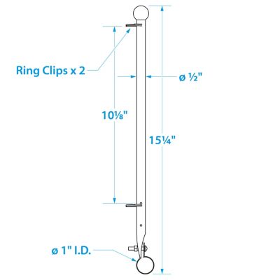 RAIL CLAMP FLAG STAFF