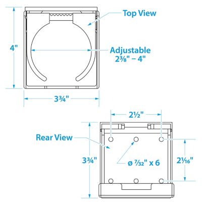 BLACK ADJUSTABLE DRINK HOLDER