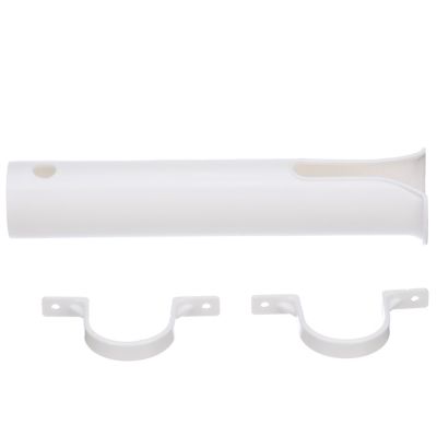 ROD HOLDER-SIDE MOUNT-PVC WHT
