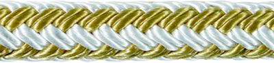 NYLON D/BRAID 1/4X600 WHT/GOLD
