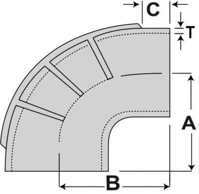 ELBOW 90 DEG- SILICONE 3 IN DISC