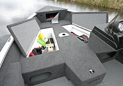 Adventure Bow Storage Compartments Open