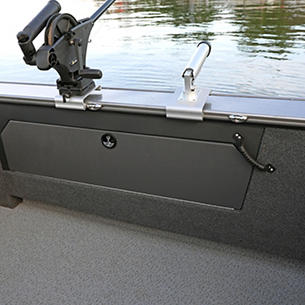 Fisherman Port Rod Storage Compartment Closed (Shown with Optional Lockable Doors)