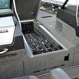 Pro-V Limited Center Rod Storage Compartment Open