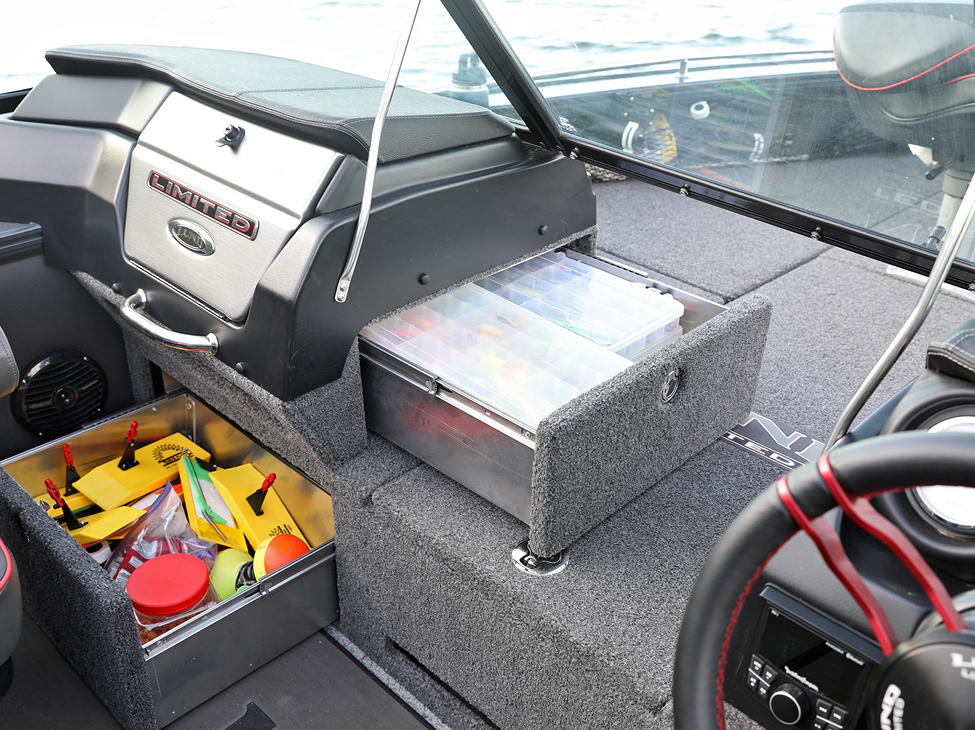 Pro-V Limited Port Console Storage Drawers Open