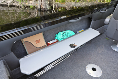 Tyee Port Side Storage Compartment Gray Interior - Open