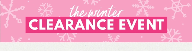 the winter CLEARANCE EVENT 