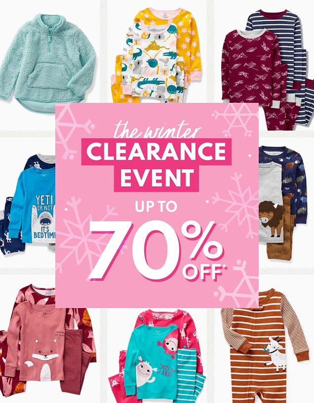 the winter CLEARANCE EVENT | UP TO 70% OFF* 