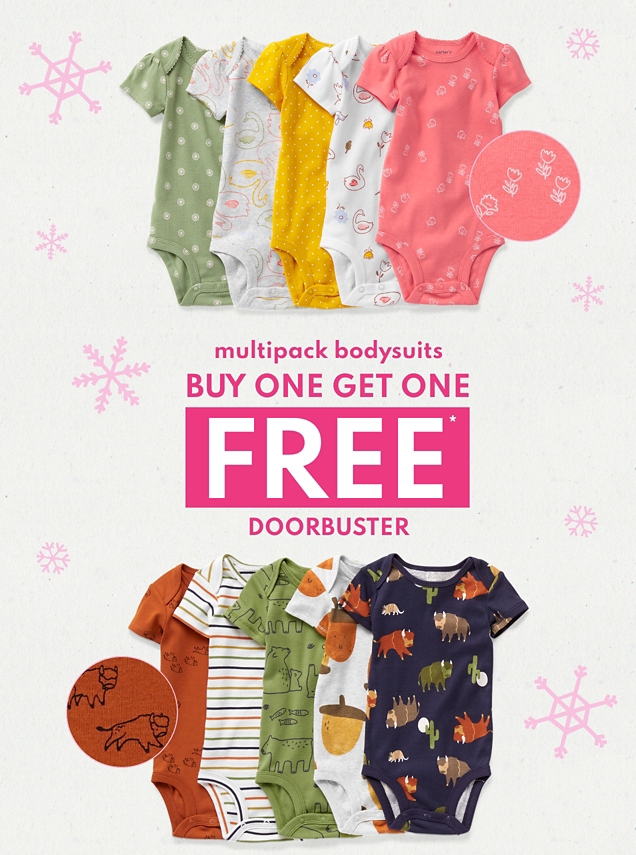 multipack bodysuits | BUY ONE GET ONE | FREE* | DOORBUSTER
