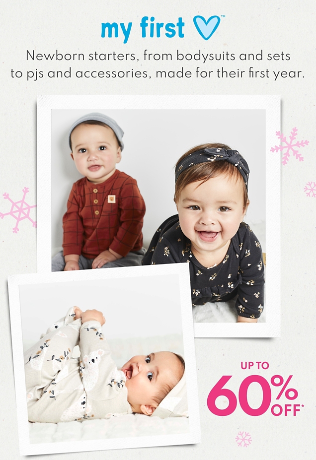 my first love | Newborn starters, from bodysuits and sets to pjs and accessories, made for their first year. | UP TO 60% OFF* 