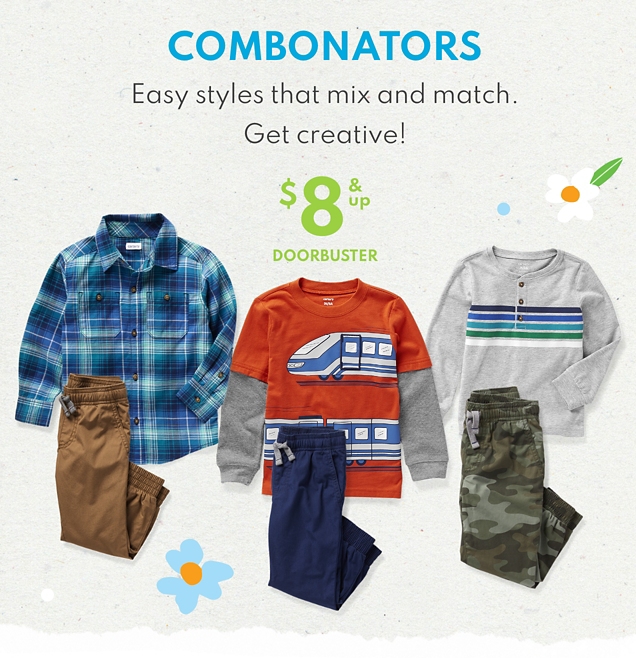 COMBONATORS | Easy styles that mix and match. Get creative! | $8 & up DOORBUSTER