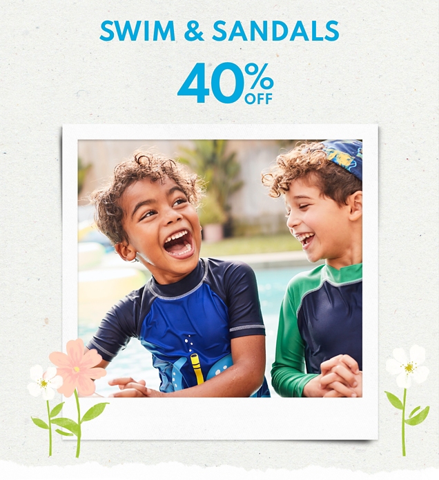 SWIM & SANDALS | BUY 3+ 40% OFF* | BUY 2 30% OFF* | BUY 1 20% OFF* 
