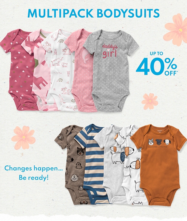 MULTIPACK BODYSUITS | UP TO 40% OFF* | Changes happen... Be ready! 