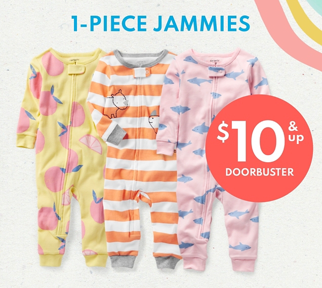1-PIECE JAMMIES $10 & up DOORBUSTER