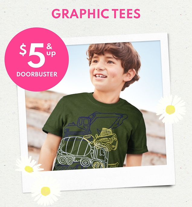 GRAPHIC TEES | $5 & up DOORBUSTER 