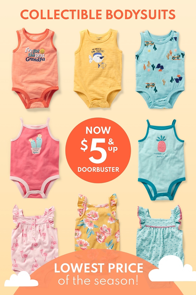 COLLECTIBLE BODYSUITS | NOW $5 & up DOORBUSTER | LOWEST PRICE of the season!