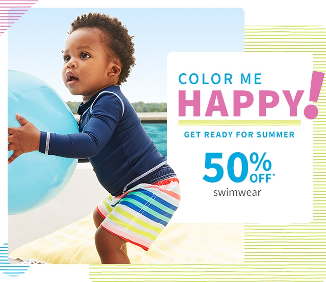 COLOR ME HAPPY! | GET READY FOR SUMMER 50% OFF* swimwear