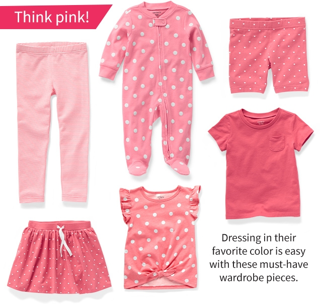 Think pink! | Dressing in their favorite color is easy with these must-have wardrobe pieces