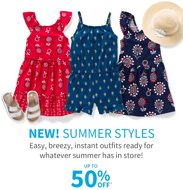 NEW! SUMMER STYLES | Easy, breezy, instant outfits ready for whatever summer has in store! | UP TO 50% OFF*