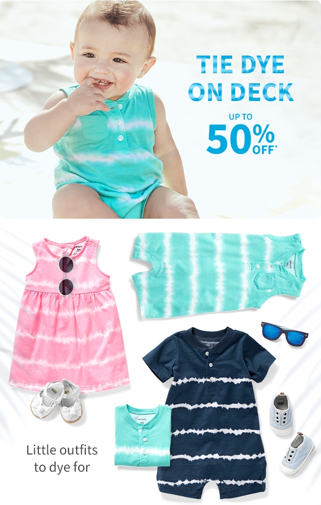TIE DYE ON DECK | UP TO 50% OFF* | Little outfits to dye for