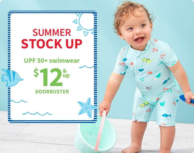 SUMMER STOCK UP | UPF 50+ swimwear | $12 & up DOORBUSTER