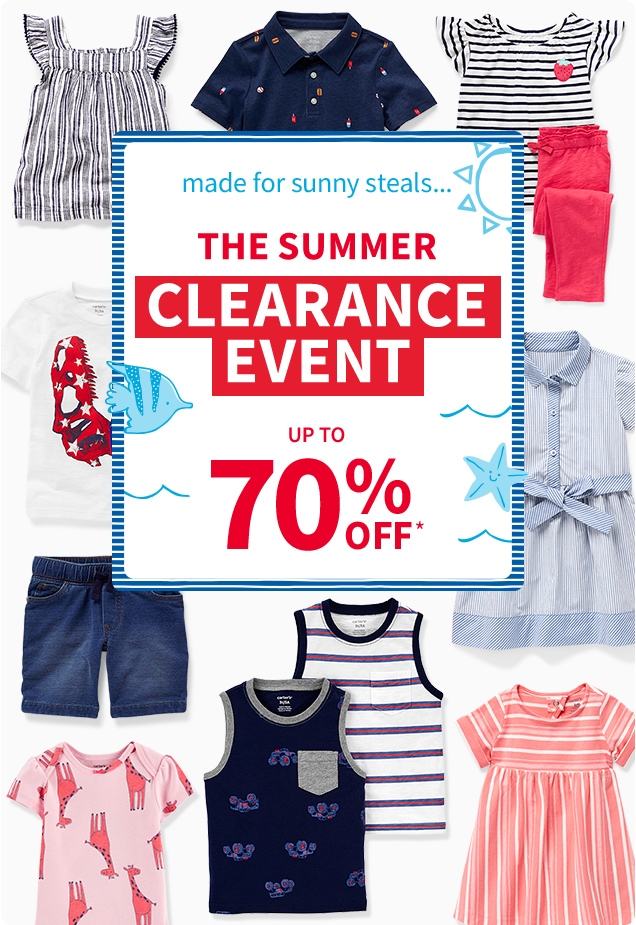 made for sunny steals... | THE SUMMER | CLEARANCE EVENT | UP TO 70% OFF*