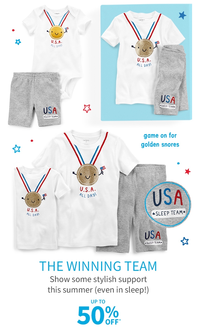 going for gold(en snores) | USA ★SLEEP TEAM★ | THE WINNING TEAM | Show some stylish support this summer (even in sleep!) | UP TO 50% OFF*