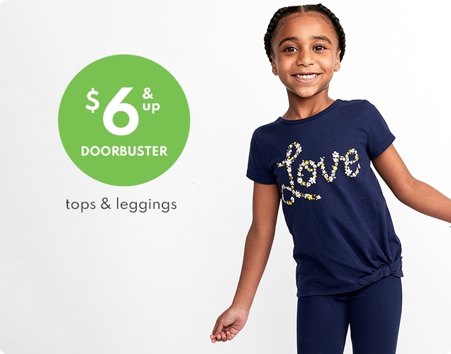 $6 & up DOORBUSTER | tops & leggings