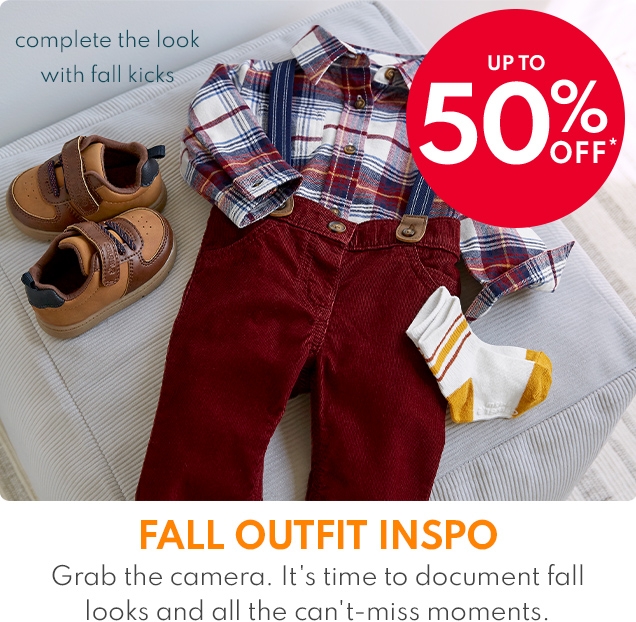 complete the look with fall kicks | UP TO 50% OFF* | FALL OUTFIT INSPO | Grab the camera. It's time to document fall looks and all the can't-miss moments. 