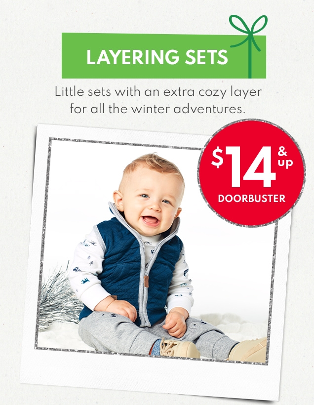 LAYERING SETS | Little sets with an extra layer for all the winter adventures | $14 & up DOORBUSTER