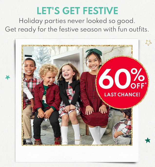 LET'S GET FESTIVE | Holiday parties never looked so good. Get ready for the festive season with fun outfits. | 60% OFF* LAST CHANCE!