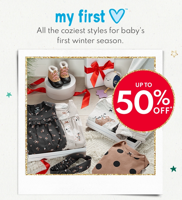 my first love | All the coziest styles for baby's first winter season. | UP TO 50% OFF*
