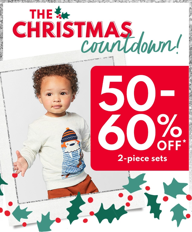 THE CHRISTMAS countdown! | 50-60% OFF* | 2-piece sets