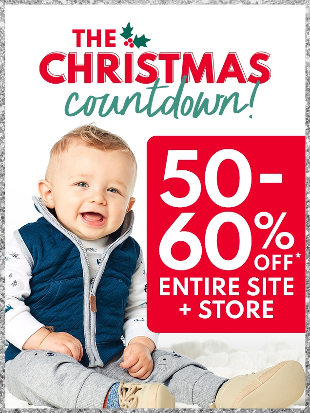 THE CHRISTMAS countdown! 50-60% OFF* ENTIRE SITE + STORE
