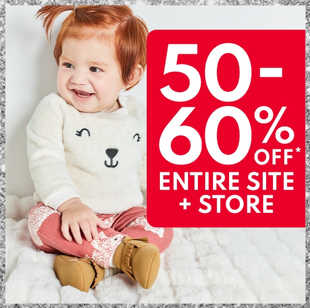 50-60% OFF* ENTIRE SITE + STORE