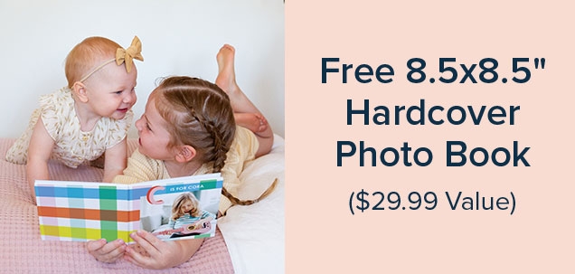 Free 8.5x8.8“ | Hardcover | Photo Book | ($29.99 Value)