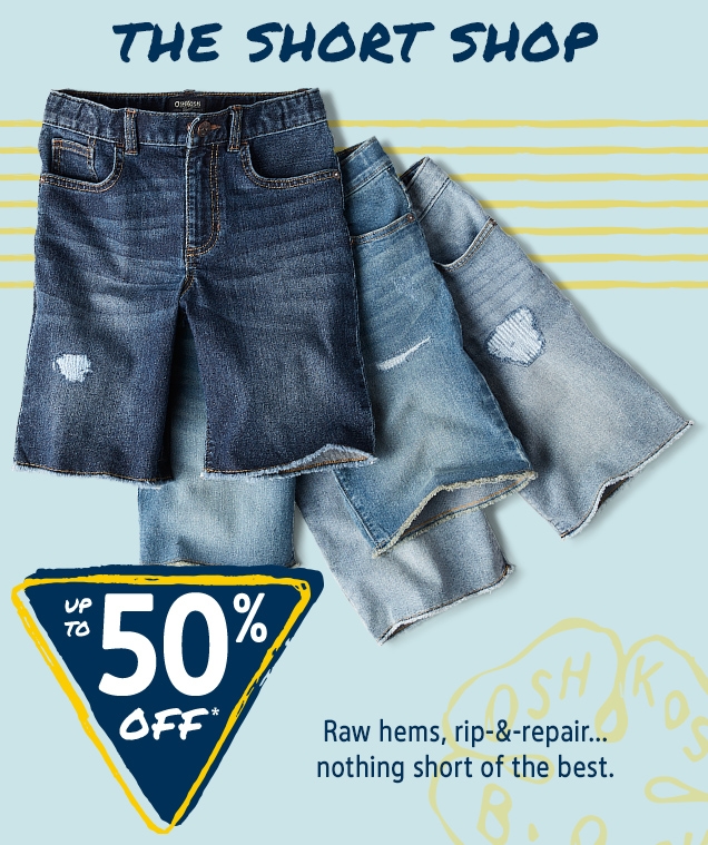 THE SHORT SHOP | UP TO 50% OFF* | Raw hems, rip & repair... nothing short of the best.