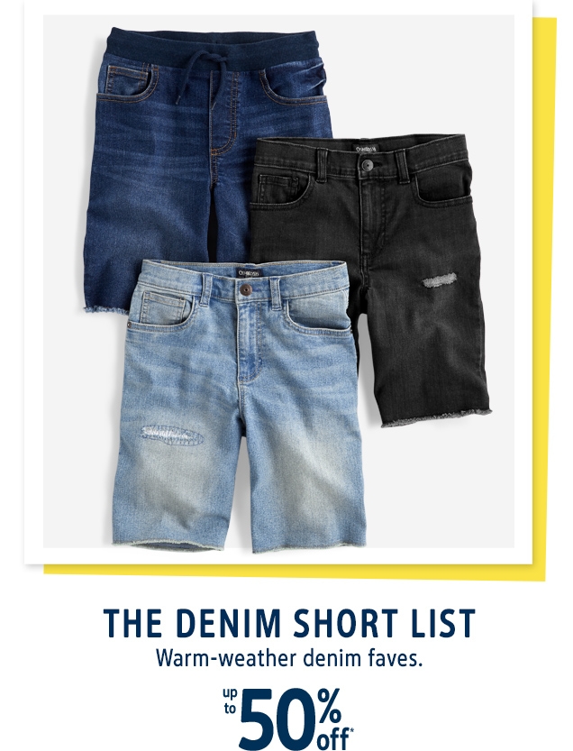 THE DENIM SHORT LIST | Warm-weather denim faves. | up to 50% off*