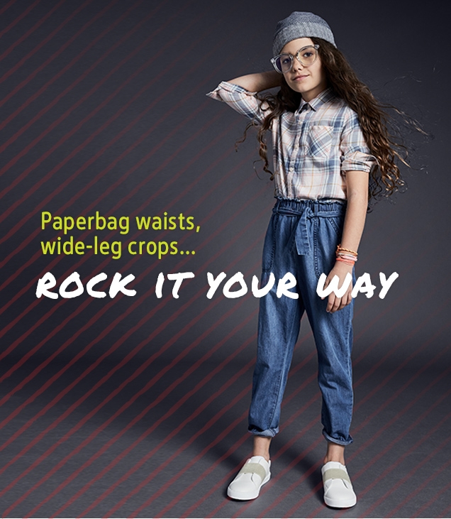 Paperbag waists, | wide‐leg crops... | ROCK IT YOUR WAY