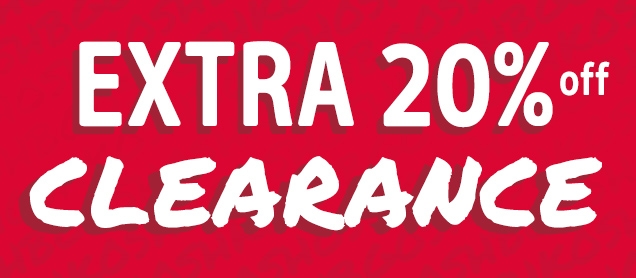 EXTRA 20% off CLEARANCE