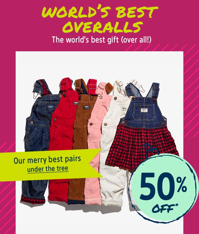 WORLD'S BEST OVERALLS | The world's best gift (over all!) | Our merry best pairs | under the tree | 50% OFF*